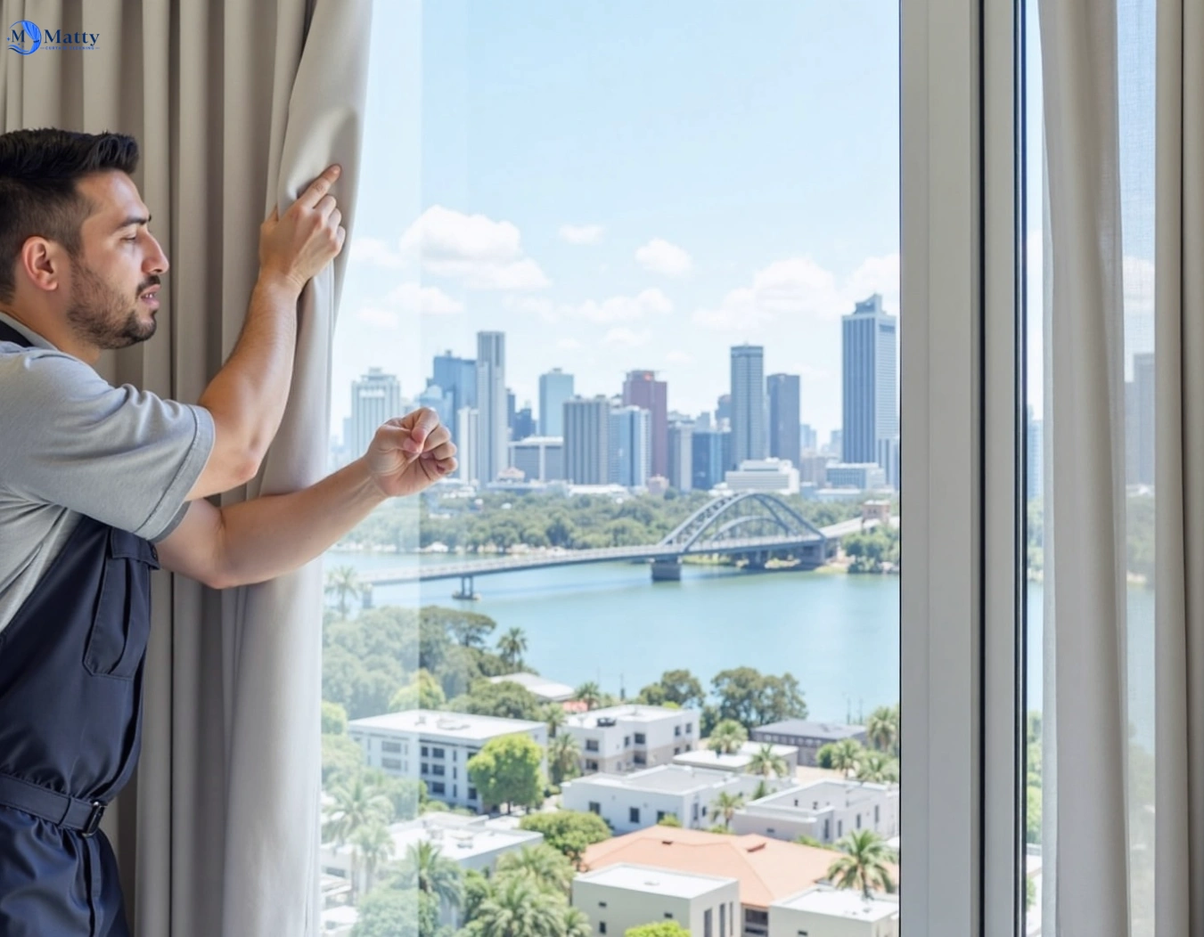 Professional curtain steam cleaning service cremorne-point-nsw QLD by Matty Curtain Cleaning